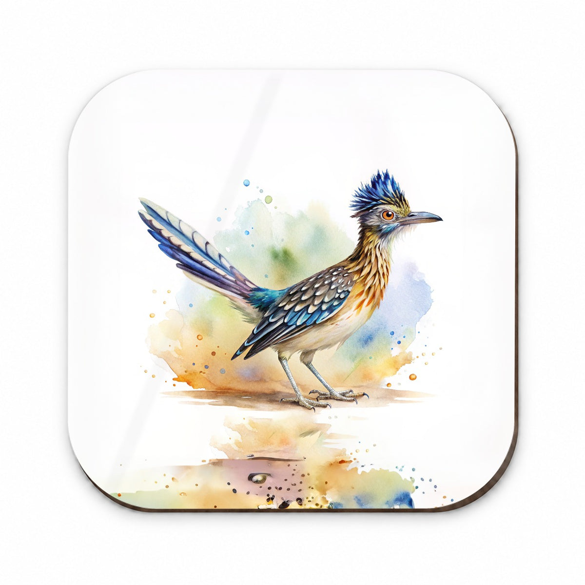 Greater Roadrunner New Mexico State Bird Watercolor Fridge Magnet
