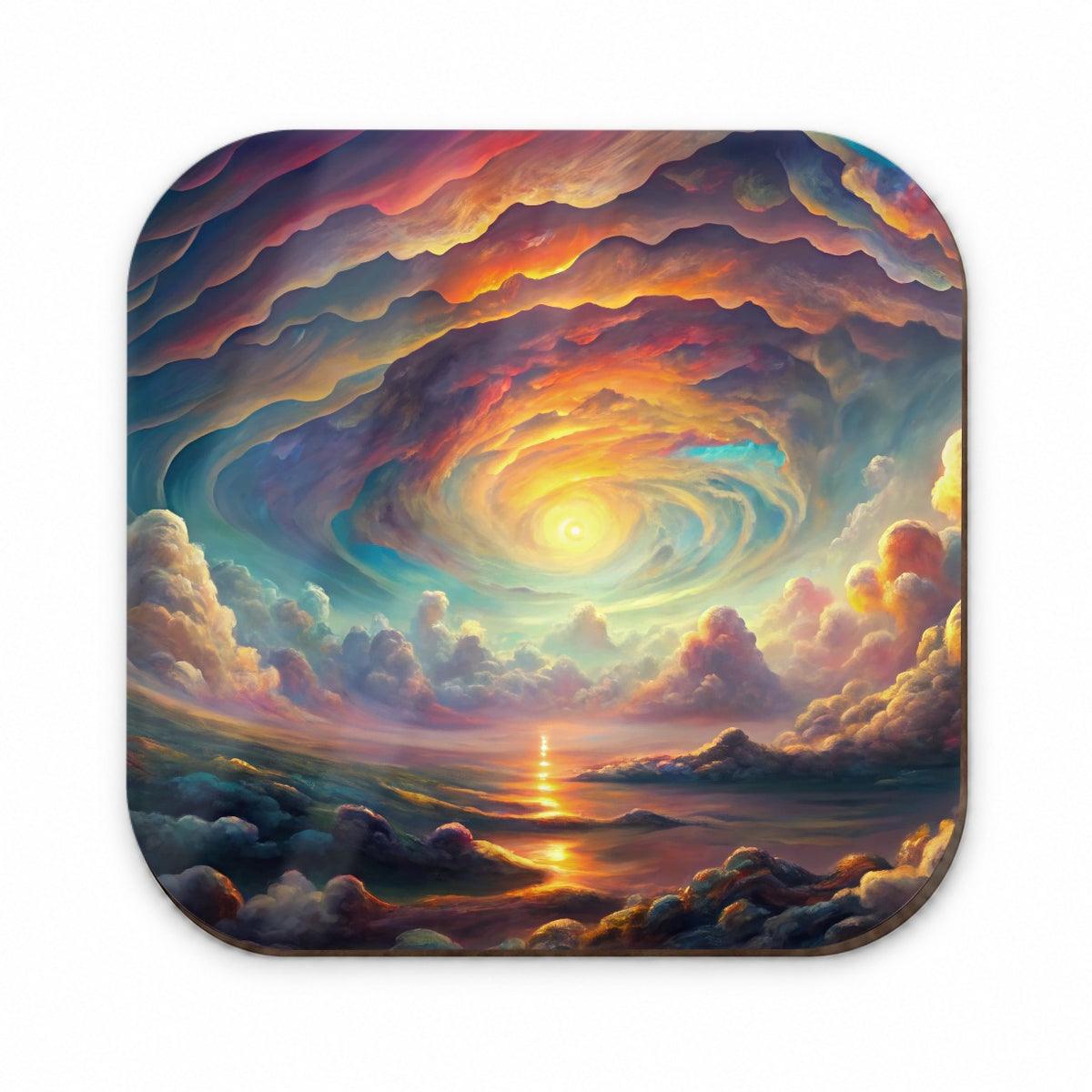 Psychedelic Cloudy Sky Pastel Colors Fridge Magnet