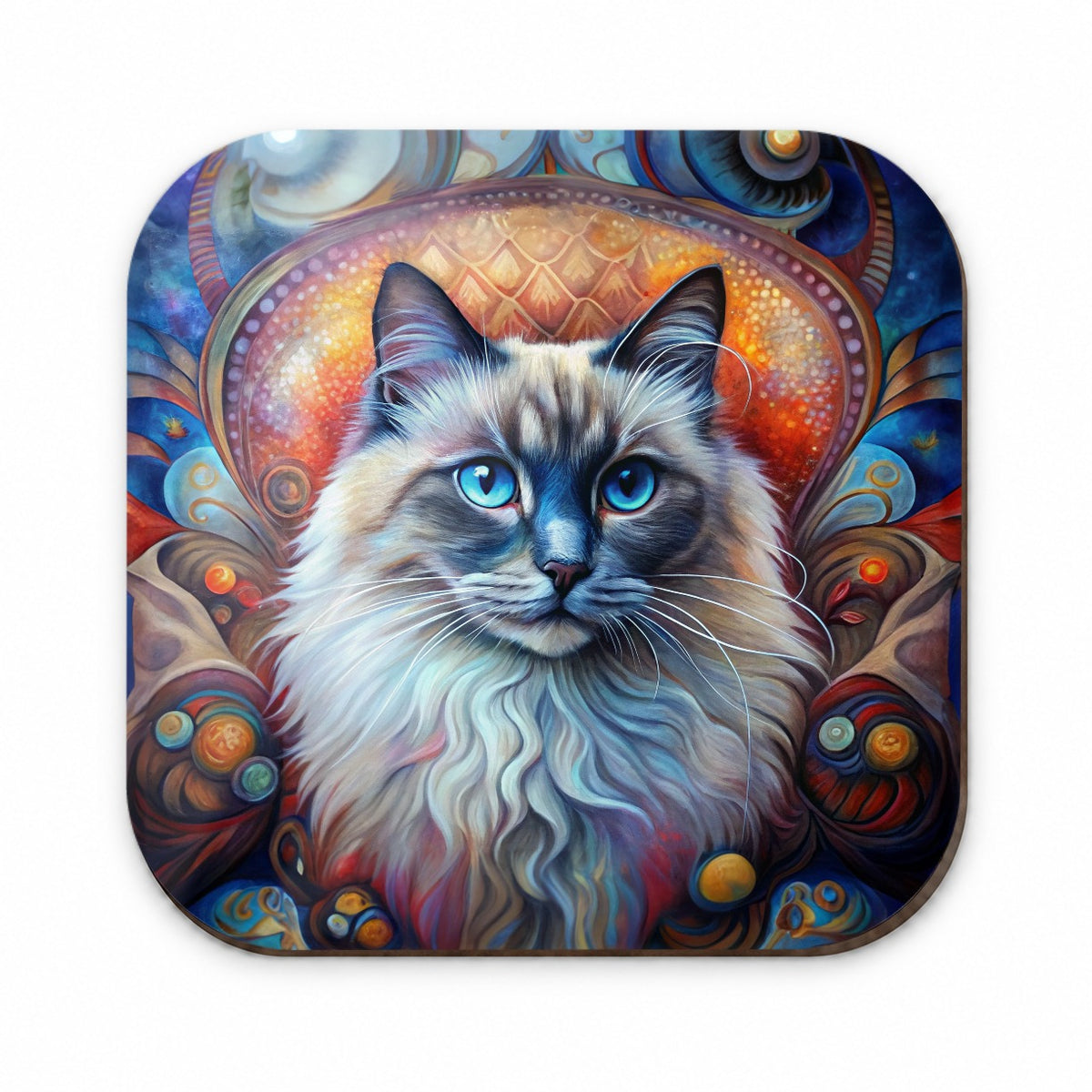 Birman Cat Abstract Art Fridge Magnet