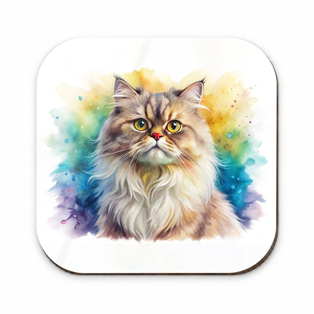 Classic Persian Cat Watercolor Style Fridge Magnet