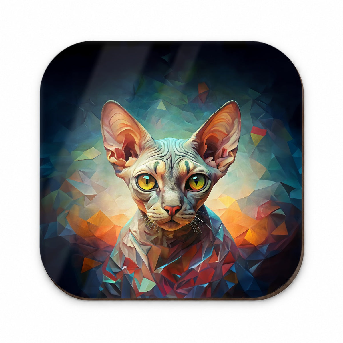 Devon Rex Cat Abstract Art Fridge Magnet