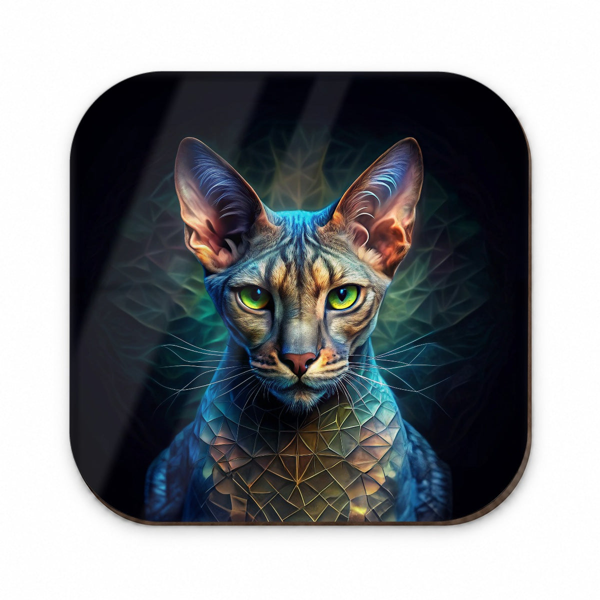 Egyptian Mau Cat Abstract Art Fridge Magnet