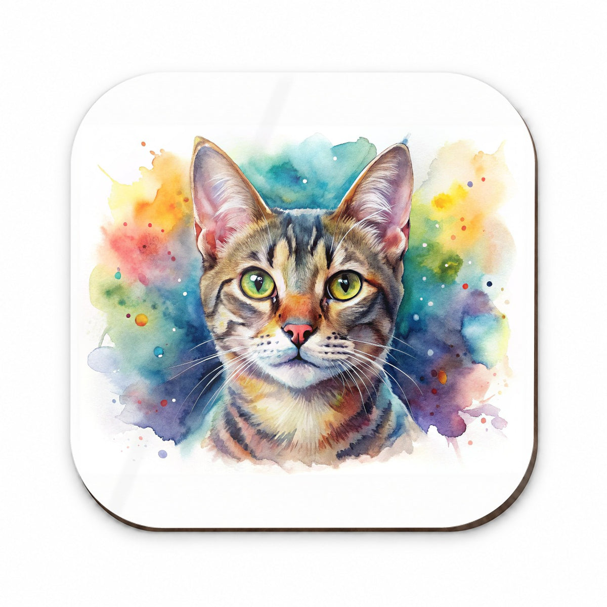European Shorthair Cat Watercolor Style Fridge Magnet