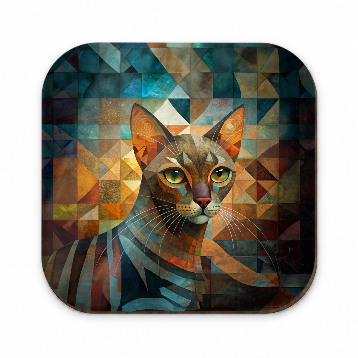 Havana Brown Cat Abstract Art Fridge Magnet