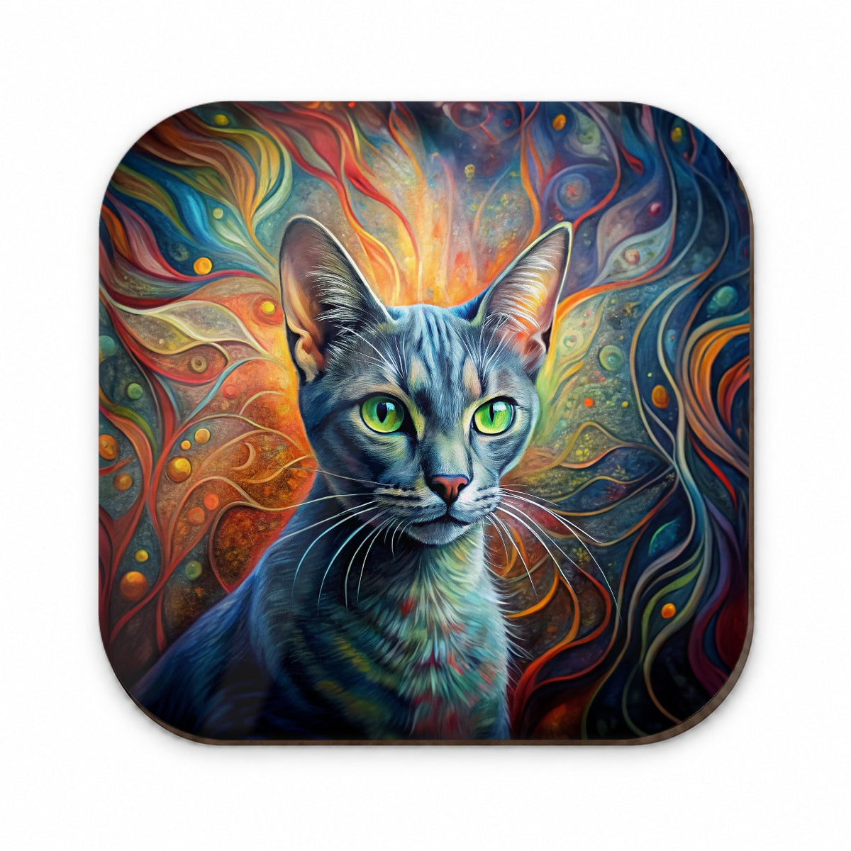 Korat Cat Abstract Art Fridge Magnet