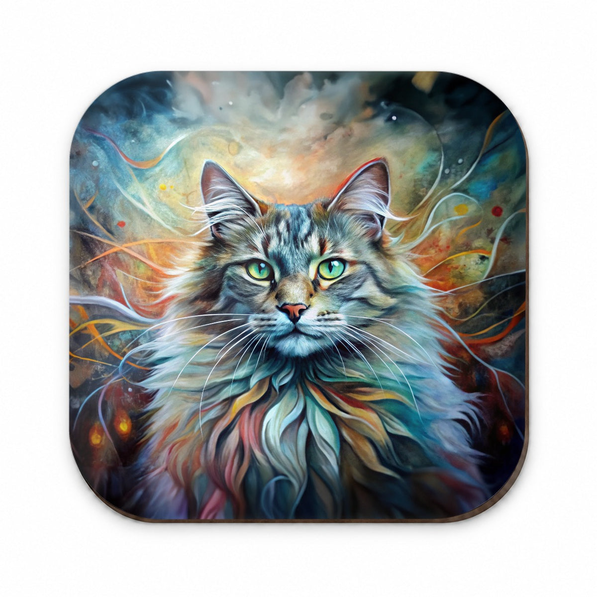 Norwegian Forest Cat Abstract Art Fridge Magnet