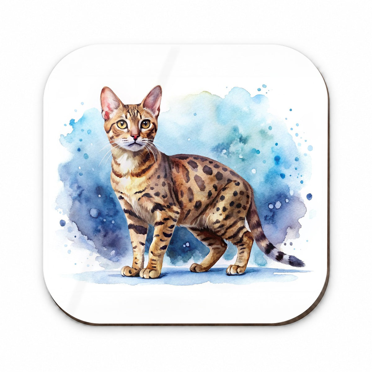Ocicat Cat Watercolor Style Fridge Magnet