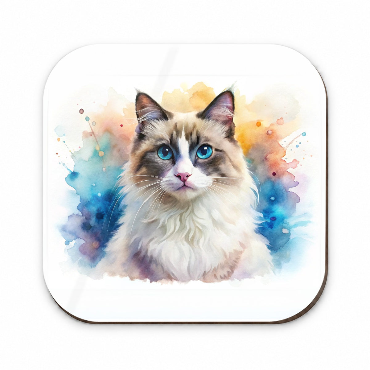 Ragdoll Cat Watercolor Style Fridge Magnet