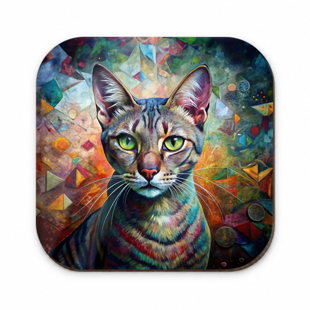 Singapura Cat Abstract Art Fridge Magnet