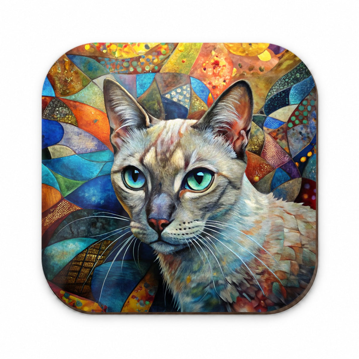 Tonkinese Cat Abstract Art Fridge Magnet