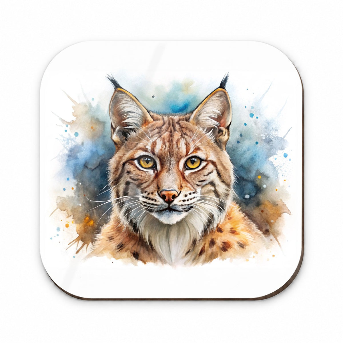 Bobcat Watercolor Design Fridge Magnet