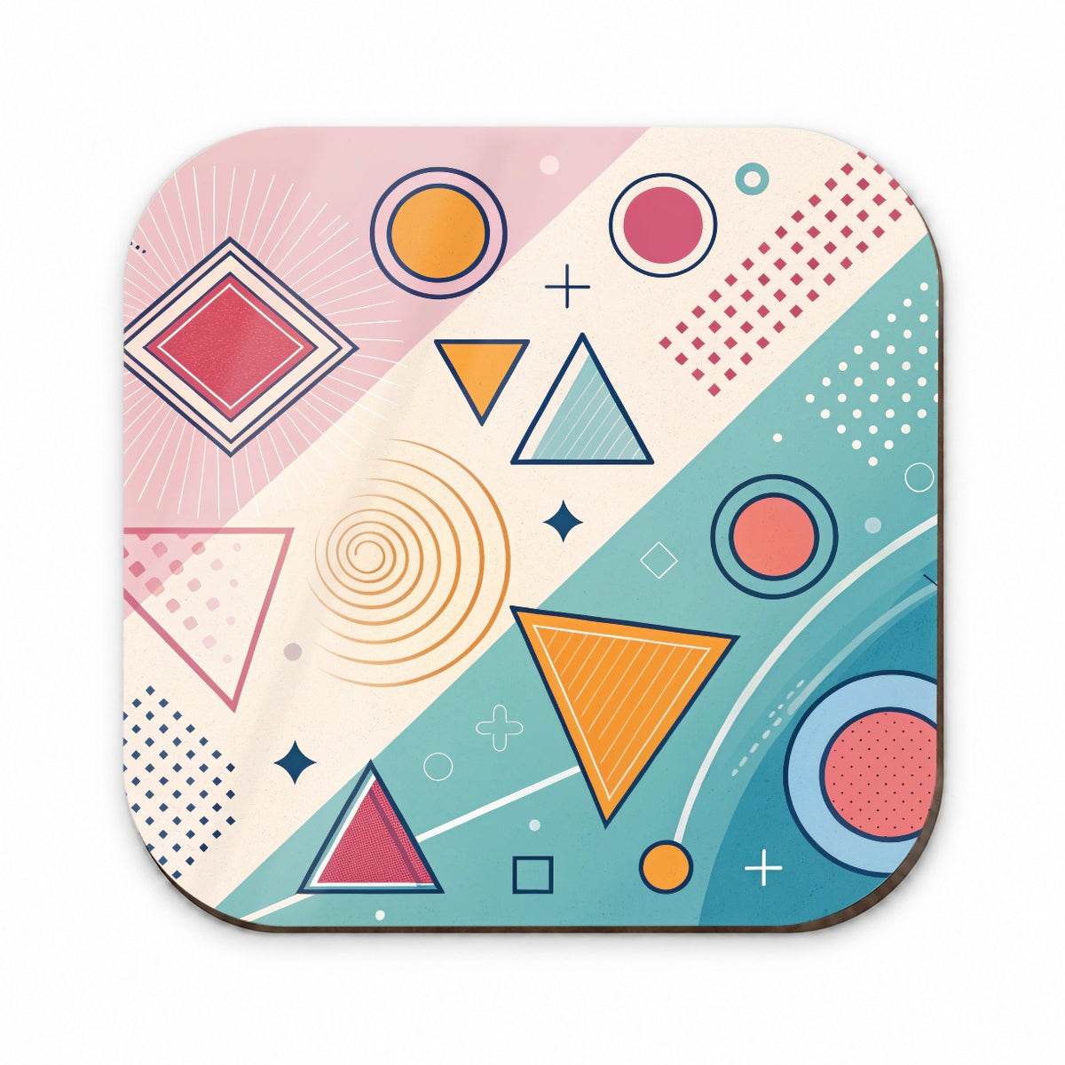 Abstract Geometric Shapes Colorful Fridge Magnet