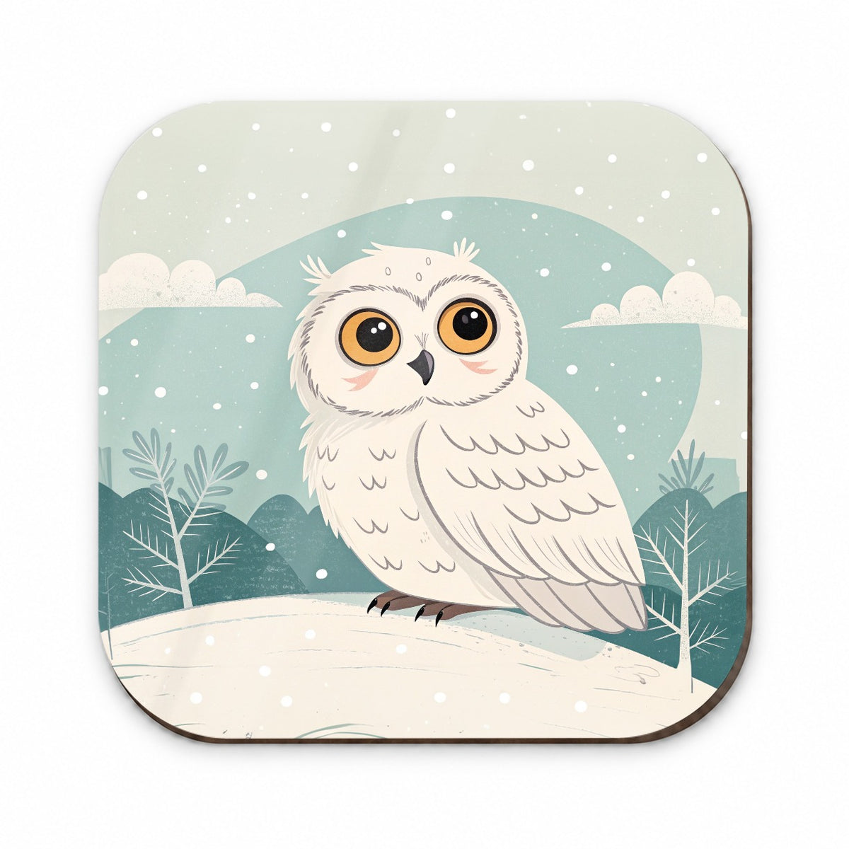 Adorable Snowy Owl Fridge Magnet