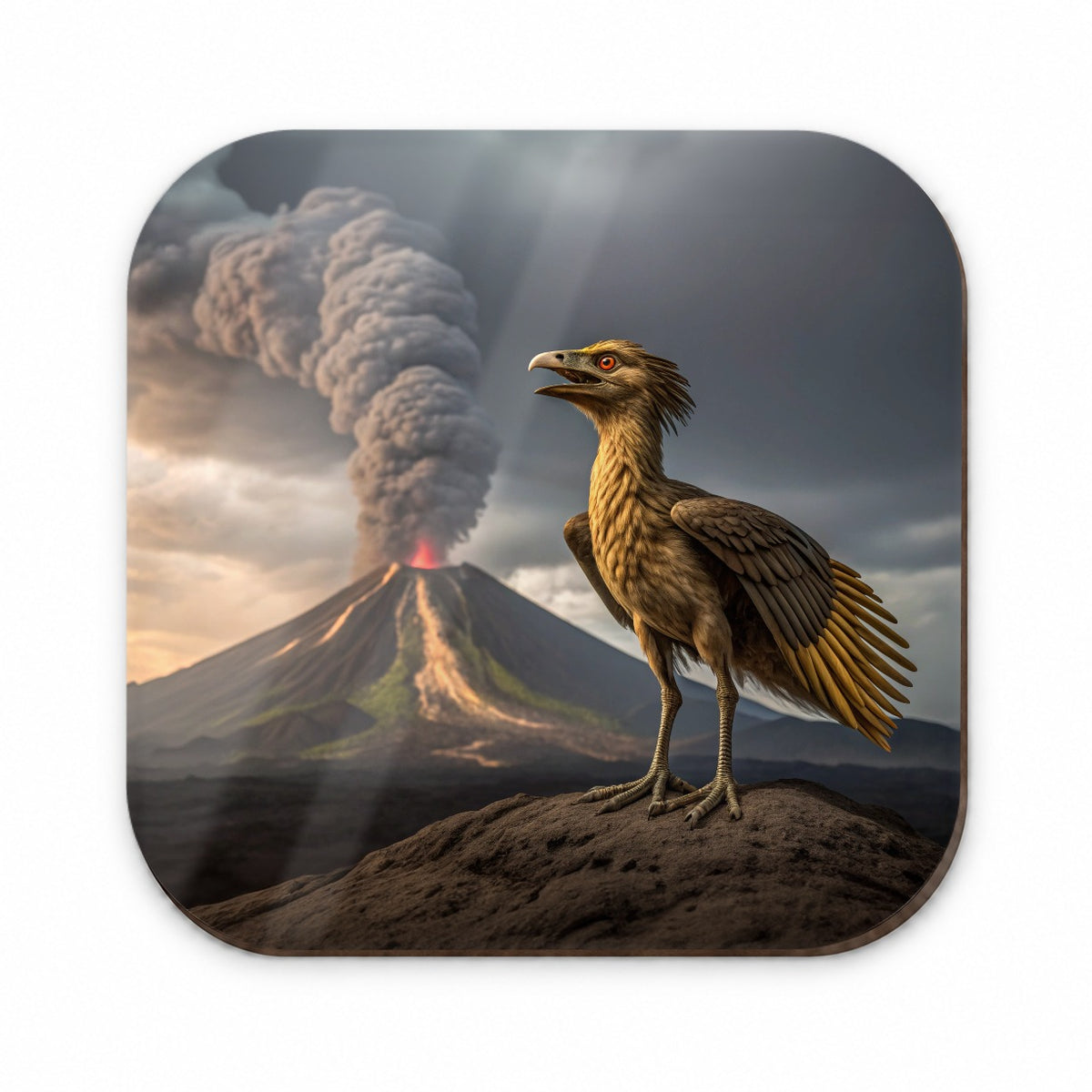 Archaeopteryx Volcano Dinosaur Fridge Magnet