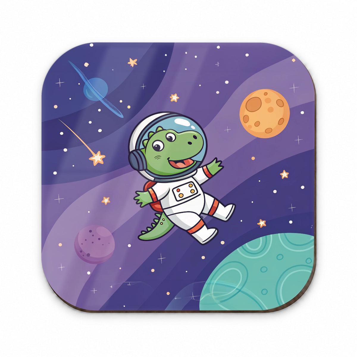 Astronaut Dinosaur In Space Suit Planets Fridge Magnet