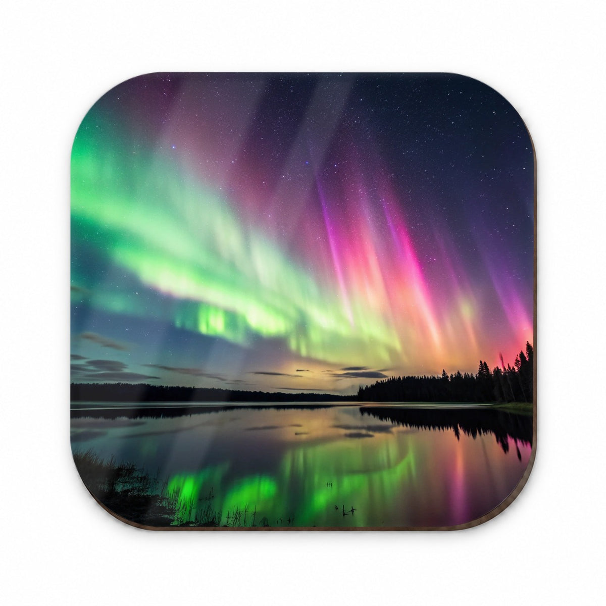 Aurora Borealis Northern Lights Over Lake Fridge Magnet