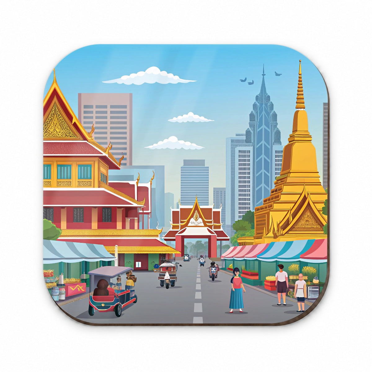 Bangkok Thailand Drawing Fridge Magnet