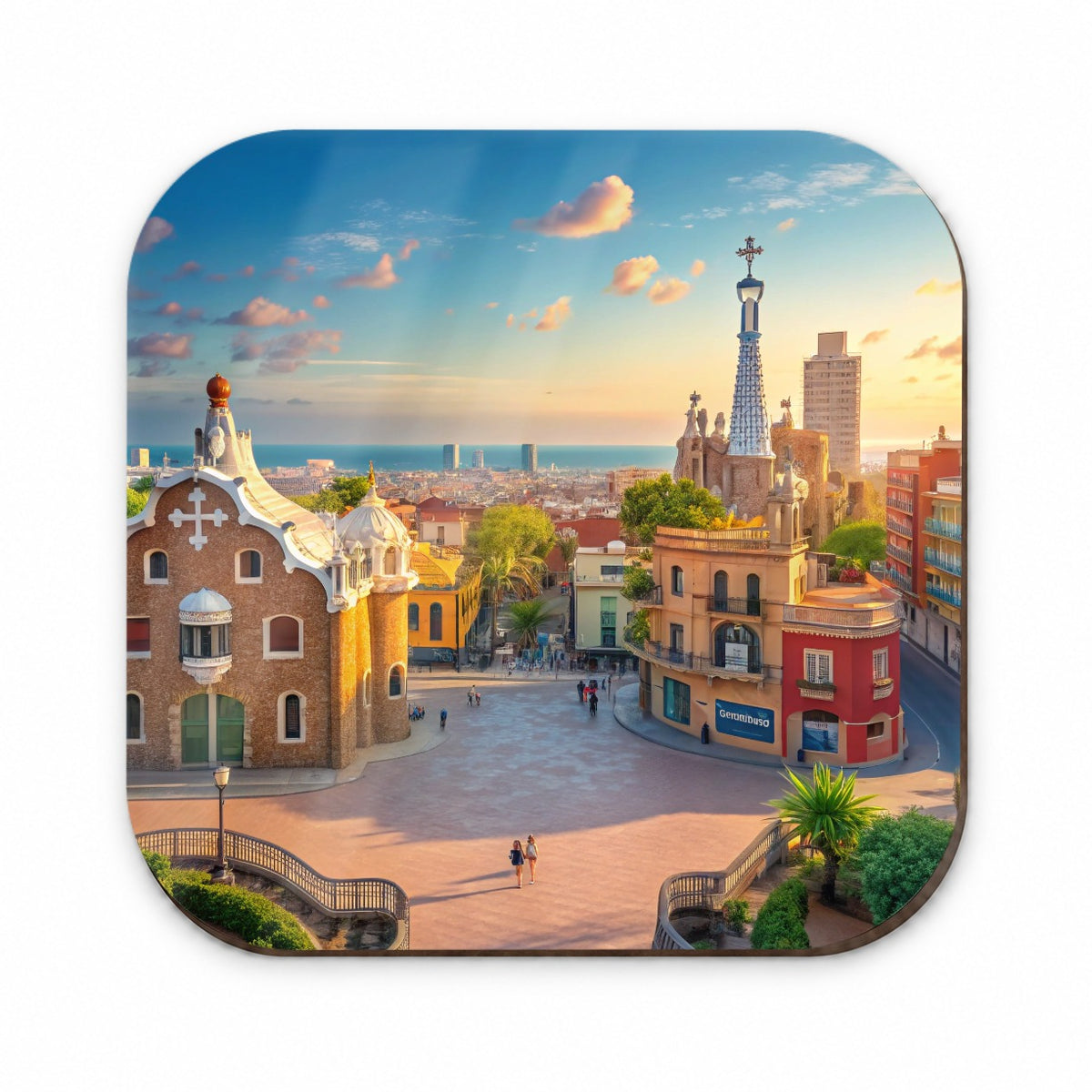 Barcelona Spain Ocean Fridge Magnet
