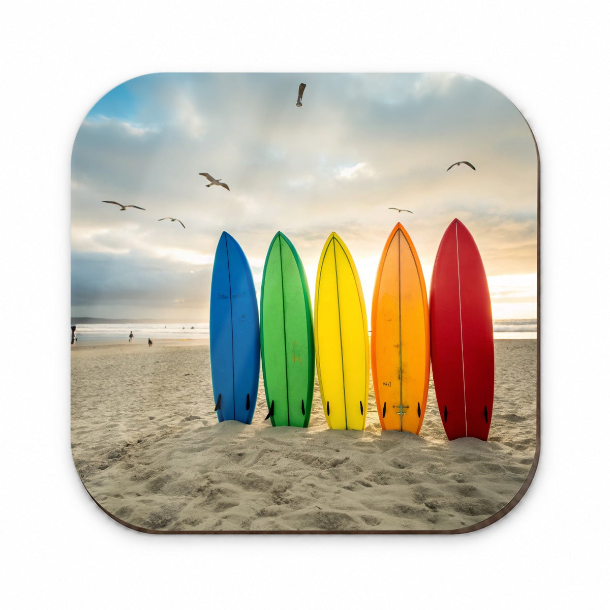 Brightly Colored Surfboards In The Sand Beach Ocean Fridge Magnet