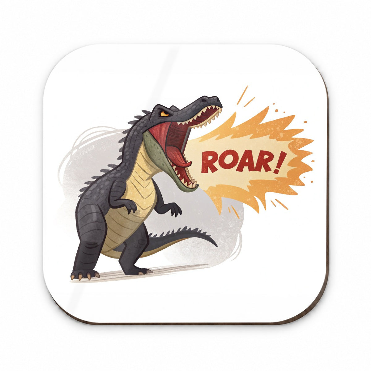 Carnotaurus Roar Bold Text Dinosaur Fridge Magnet