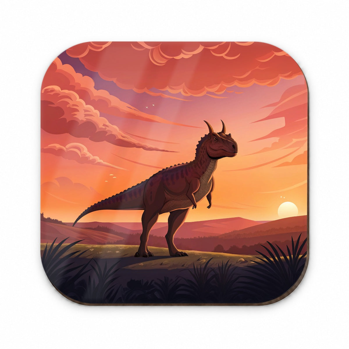 Carnotaurus Sunset Standing Dinosaur Fridge Magnet