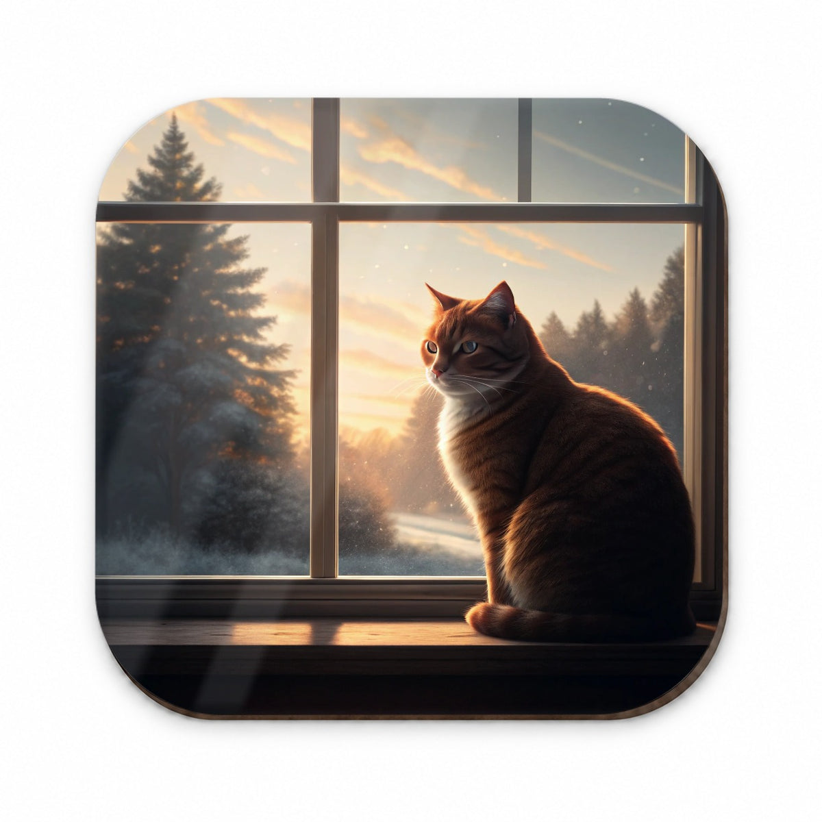 Cat In Window Pretty Fridge Magnet
