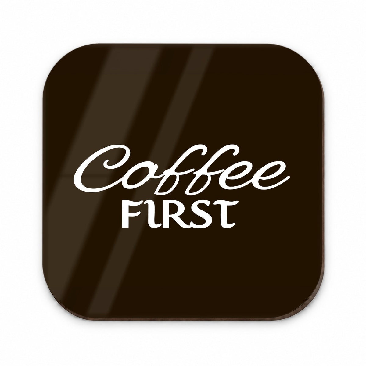 Coffee First Funny Text Fridge Magnet