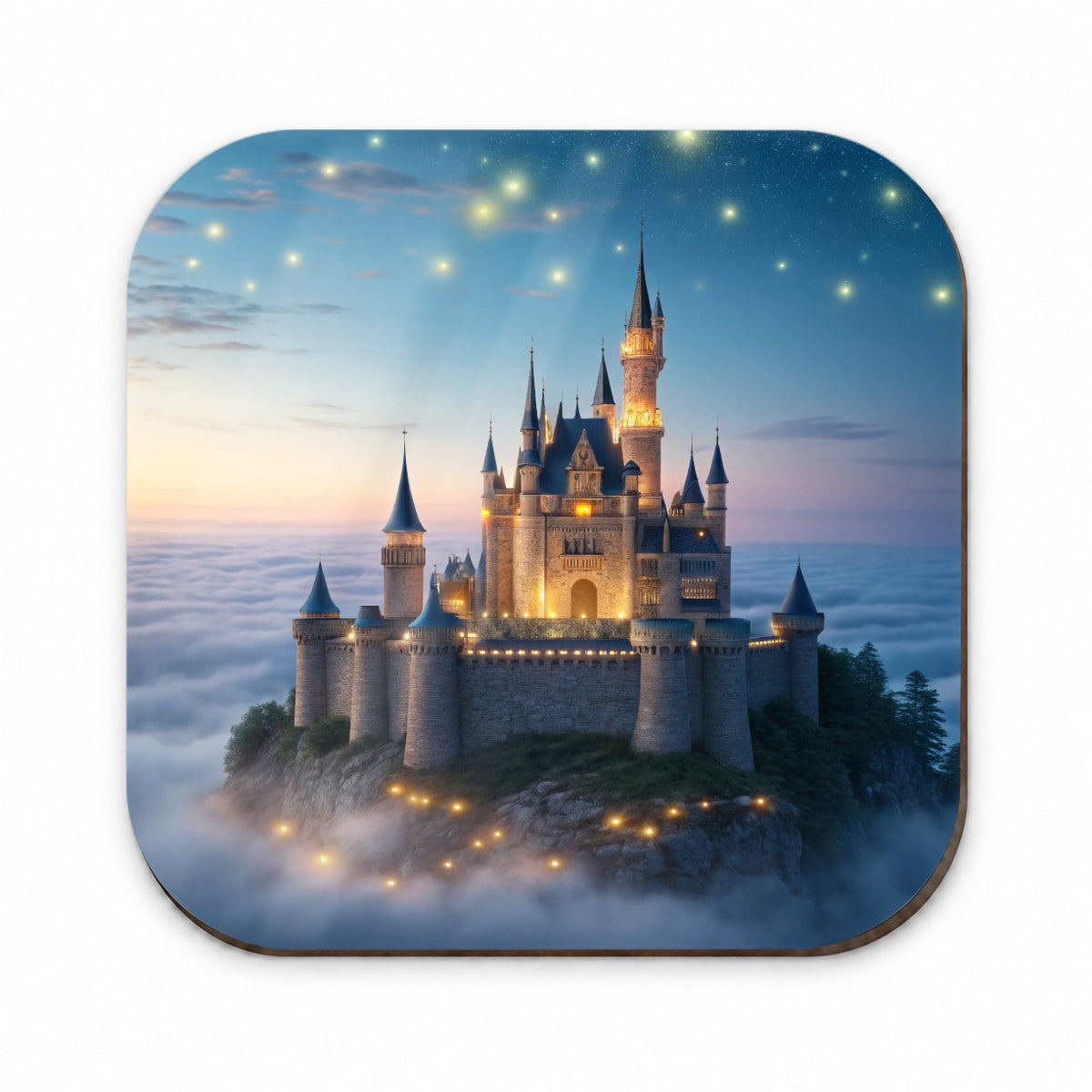 Floating Castle Magic Light Clouds Fridge Magnet