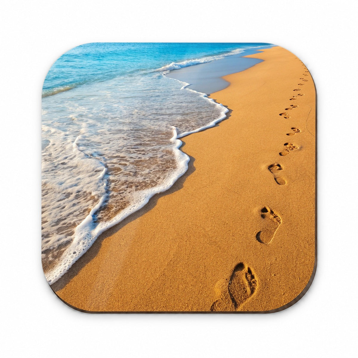 Footprints In The Sand Beach Shore Fridge Magnet