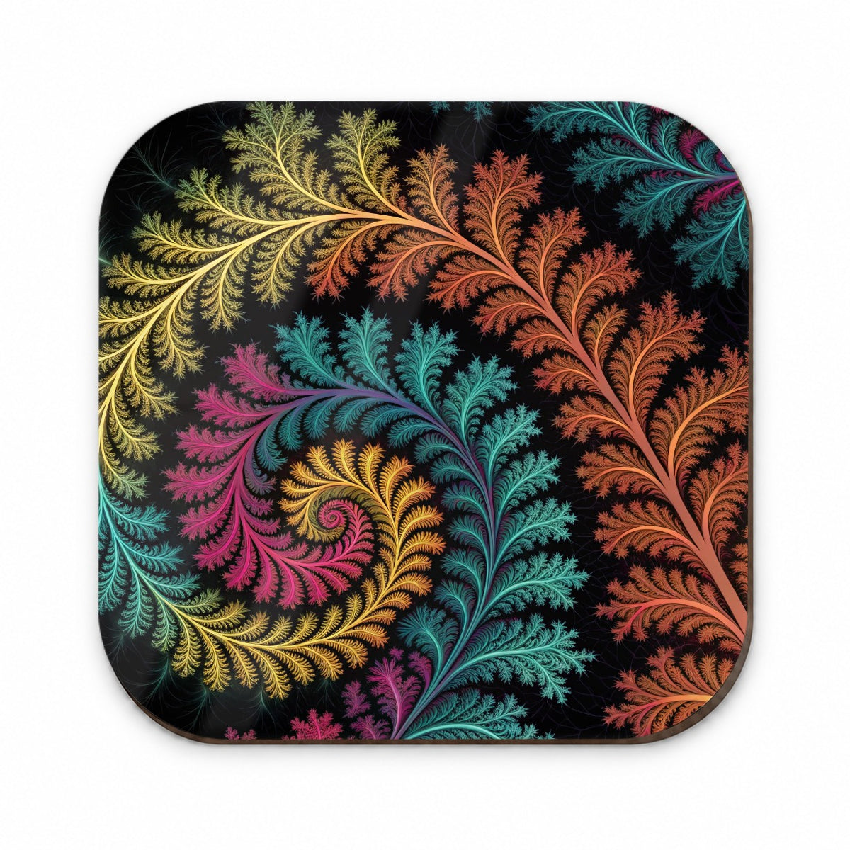 Fractal Geometry Colorful Fridge Magnet