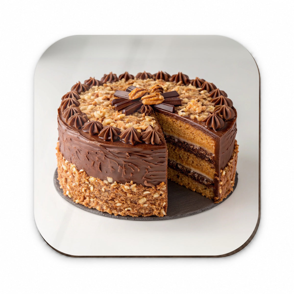 German Chocolate Cake Yummy Dessert Fridge Magnet