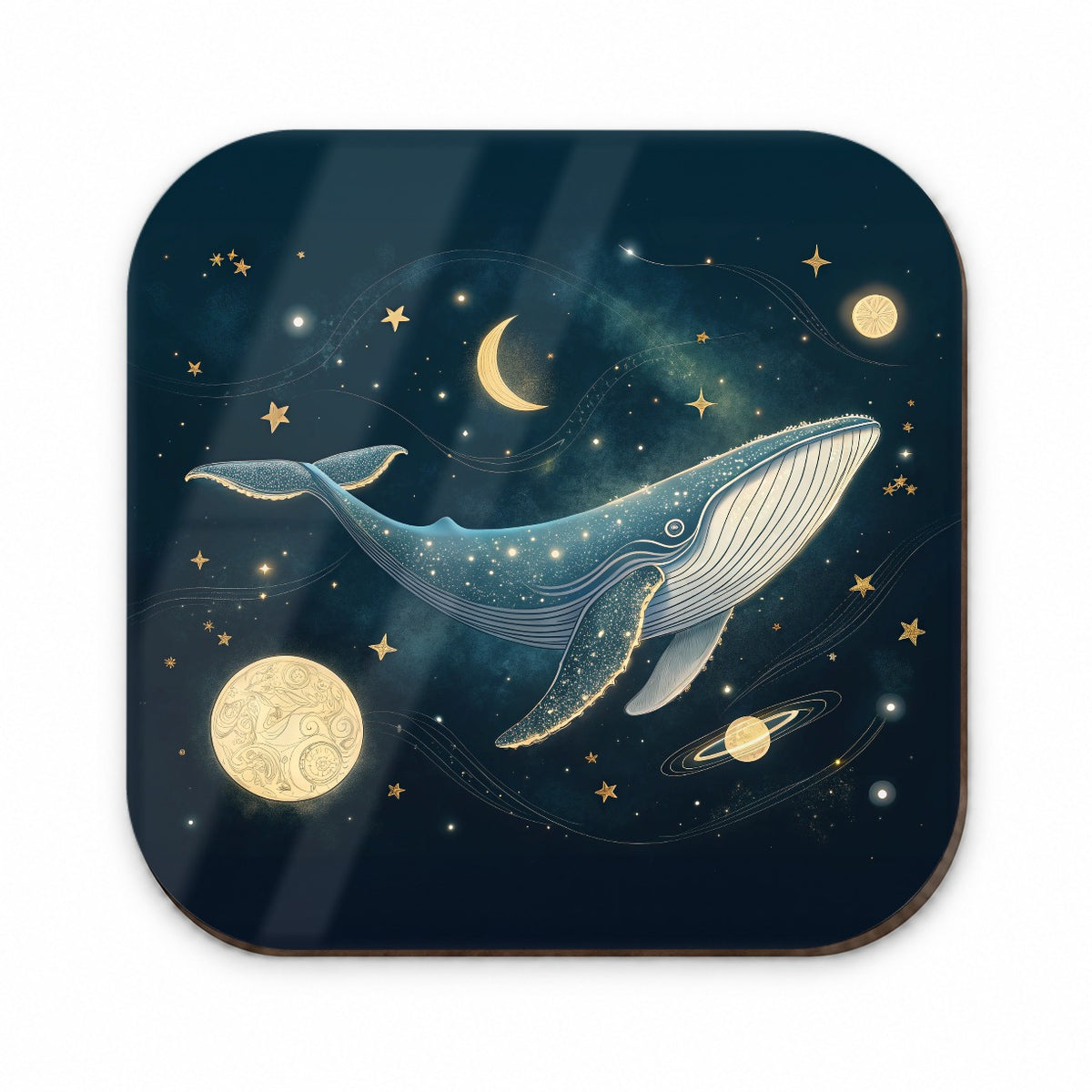 Giant Whale Floating In Space Fridge Magnet