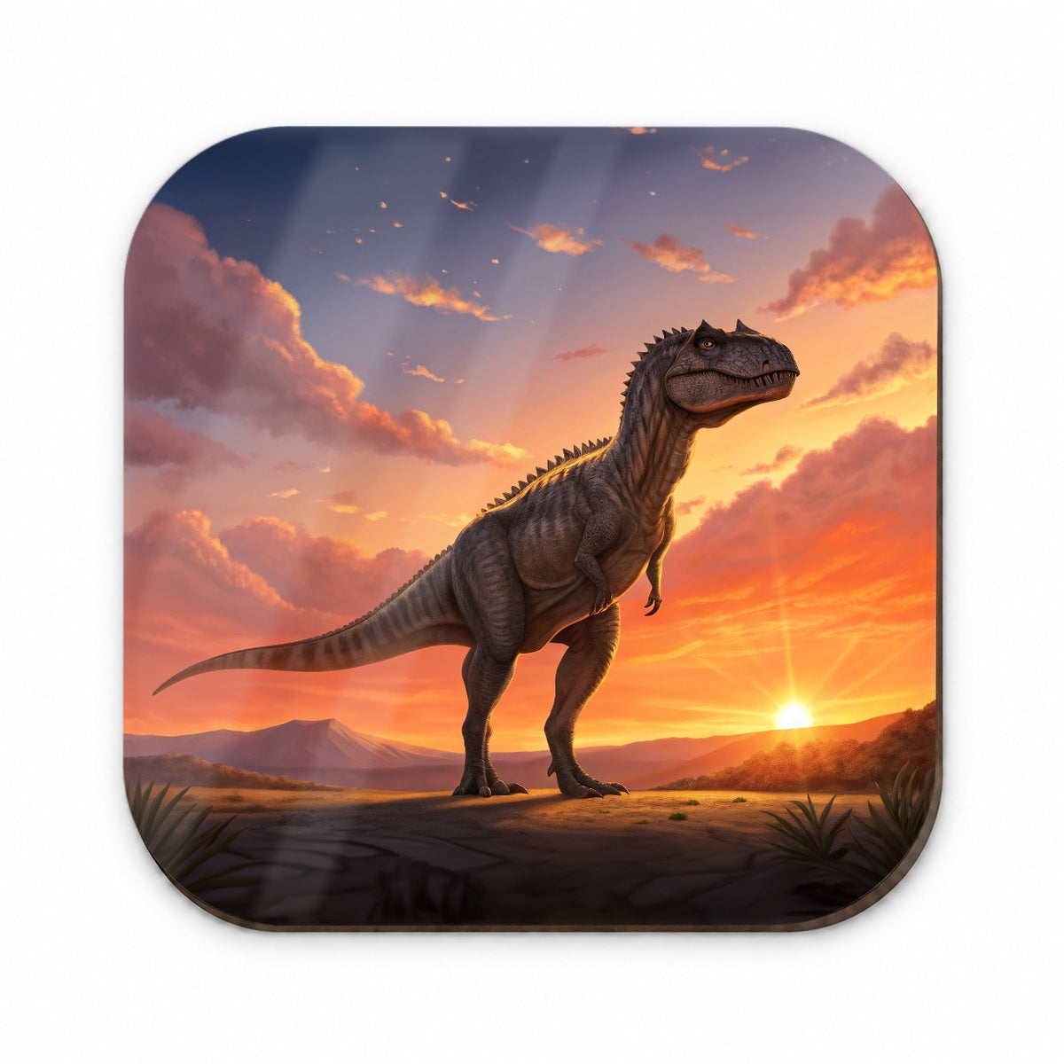Giganotosaurus Sunset Dinosaur Fridge Magnet