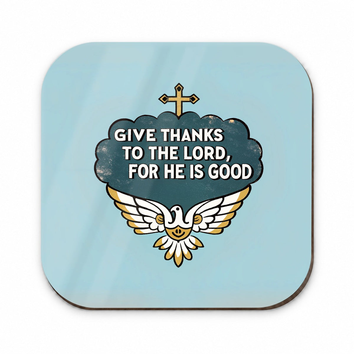 Give Thanks To The Lord For He Is Good Psalm Bible Verse Blue Fridge Magnet