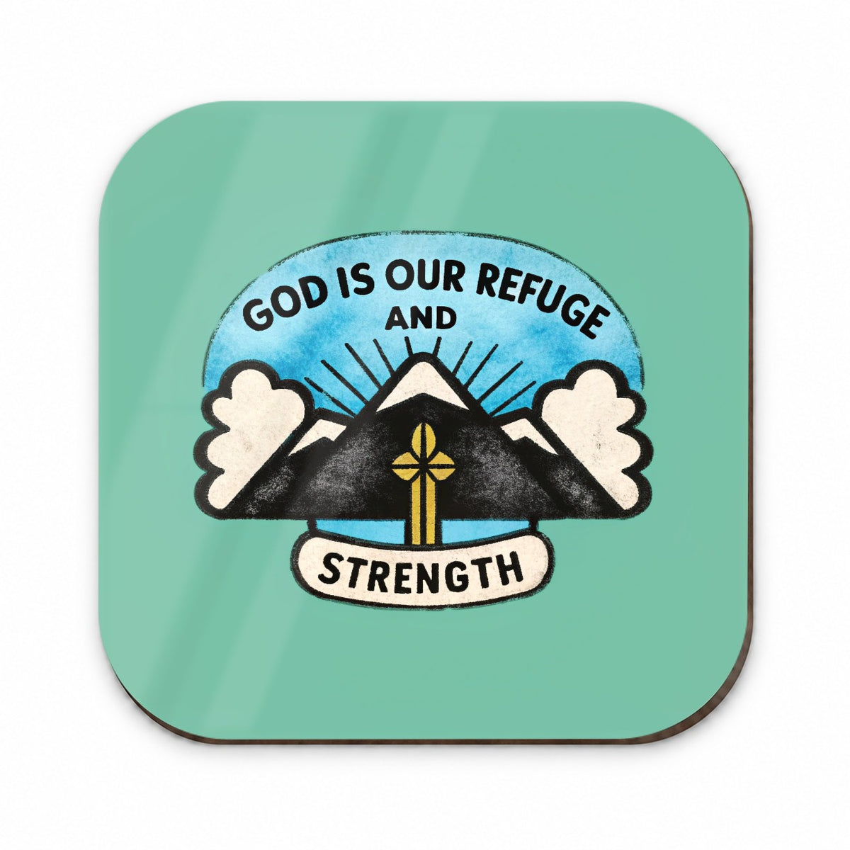 God Is Our Refuge And Strength Bible Verse Fridge Magnet