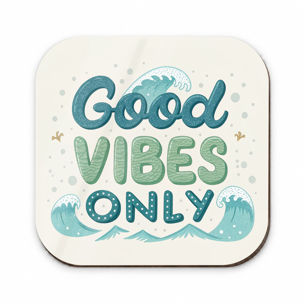Good Vibes Only Sea Foam Ocean Waves Beach Fridge Magnet