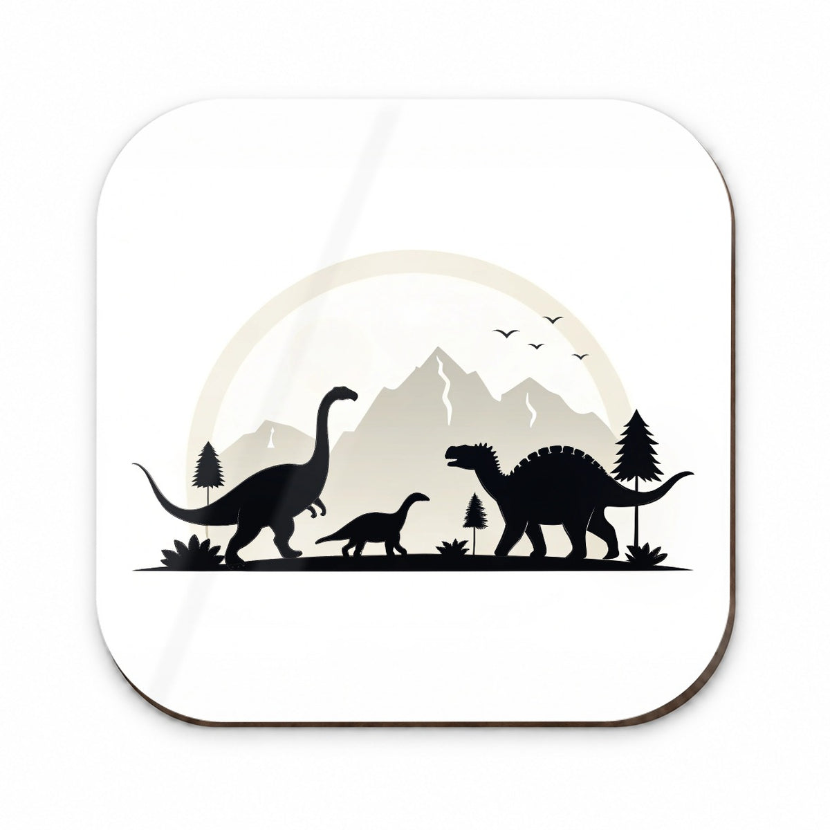 Minimalist Dinosaur Silhouettes Fridge Magnet