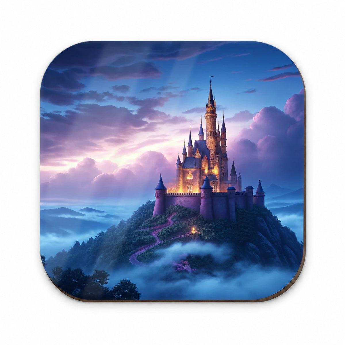 Mountaintop Castle Beautiful Fantasy Fridge Magnet