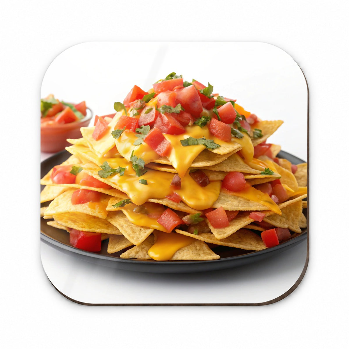 Nachos Plate Mexican Salsa Cheese Fridge Magnet