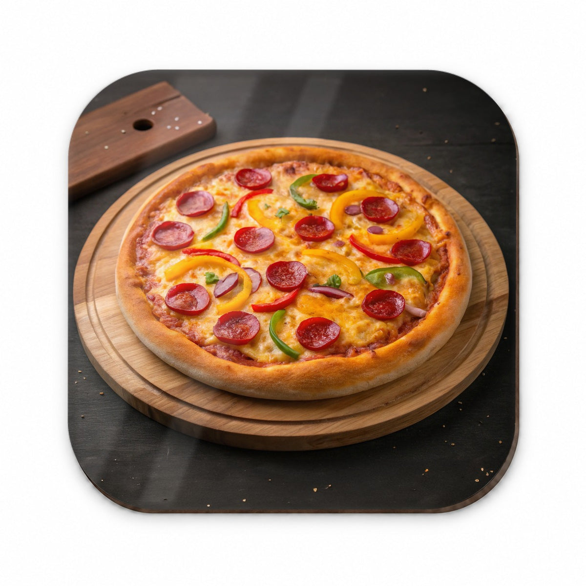 Pepperoni Pepper Pizza Fridge Magnet