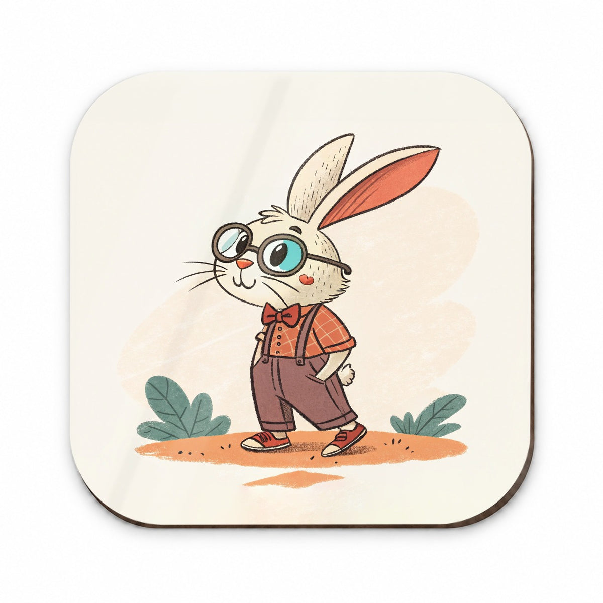Rabbit Wearing Glasses Nerdy Cute Easter Fridge Magnet