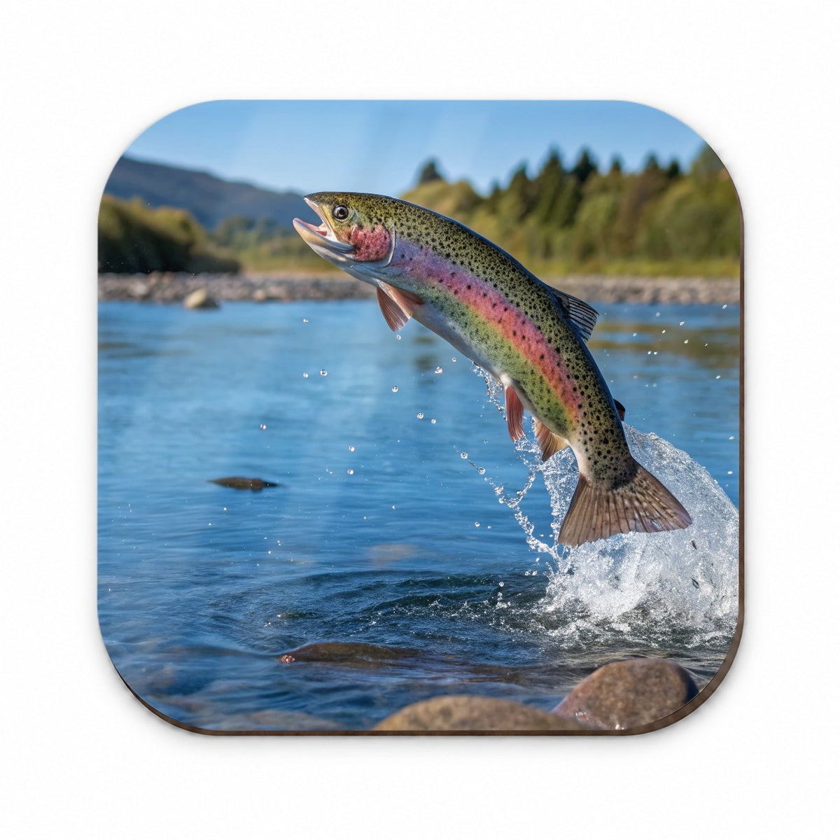 Rainbow Trout Fish Jumping Fishing Fridge Magnet