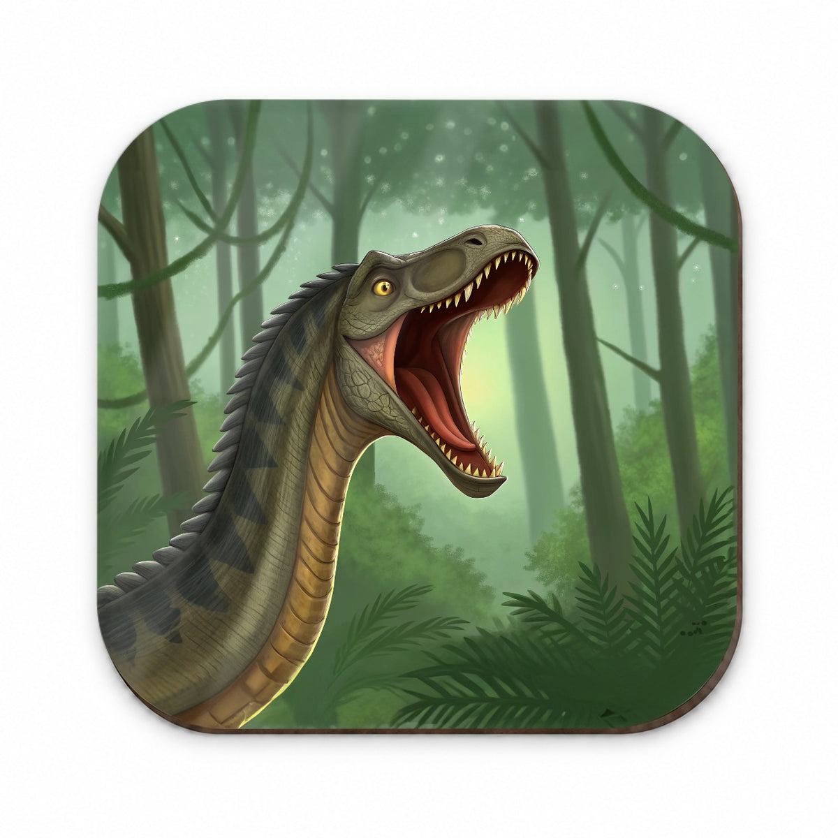 Roaring Apatosaurus Dinosaur Forest Fridge Magnet