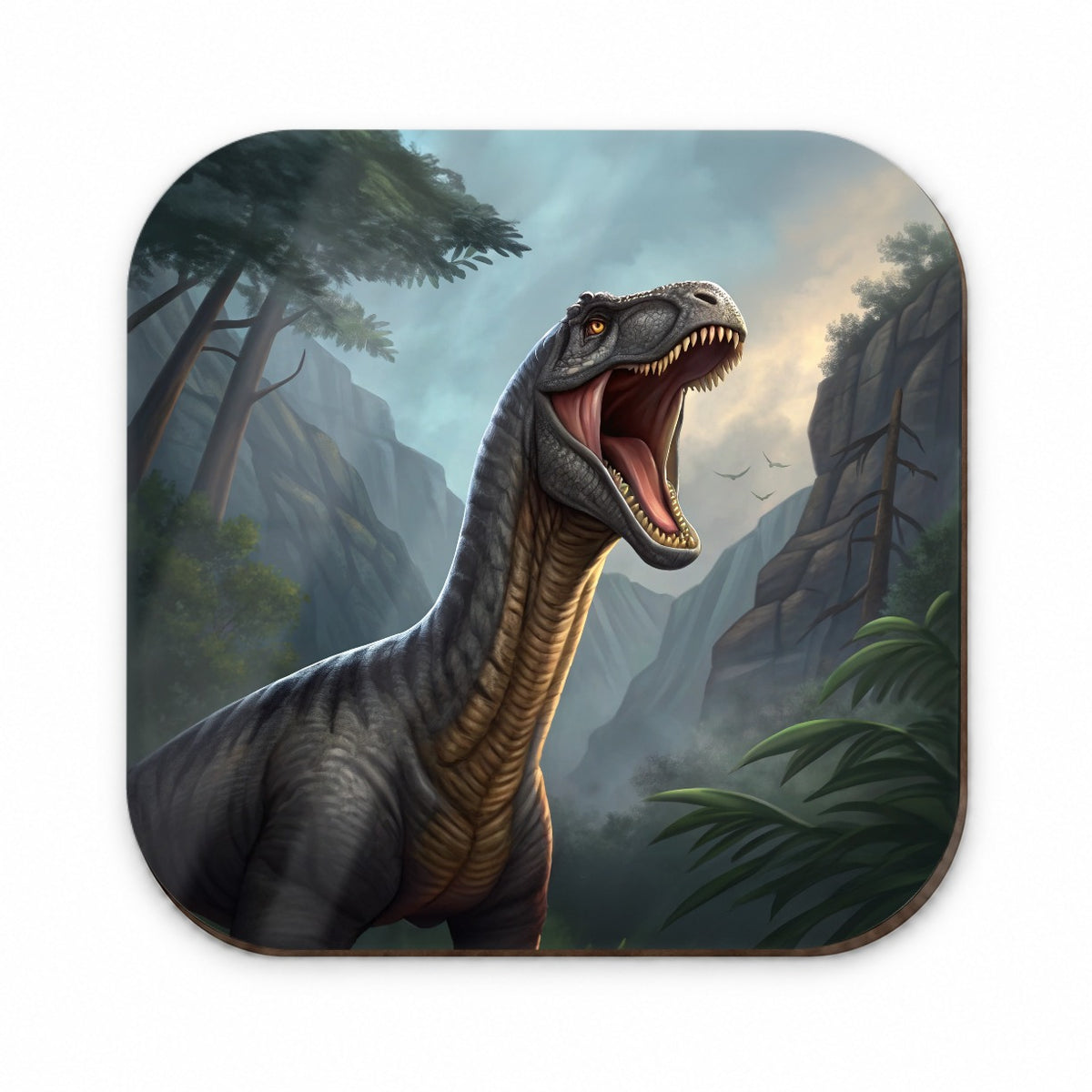 Roaring Argentinosaurus Dinosaur Mountains Fridge Magnet
