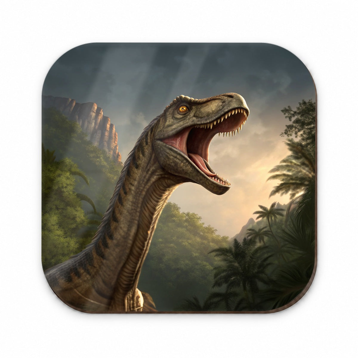 Roaring Brachiosaurus Dinosaur Forest Fridge Magnet