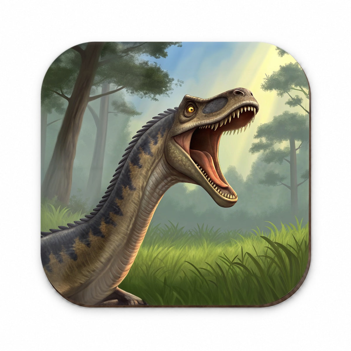 Roaring Diplodocus Dinosaur Forest Fridge Magnet
