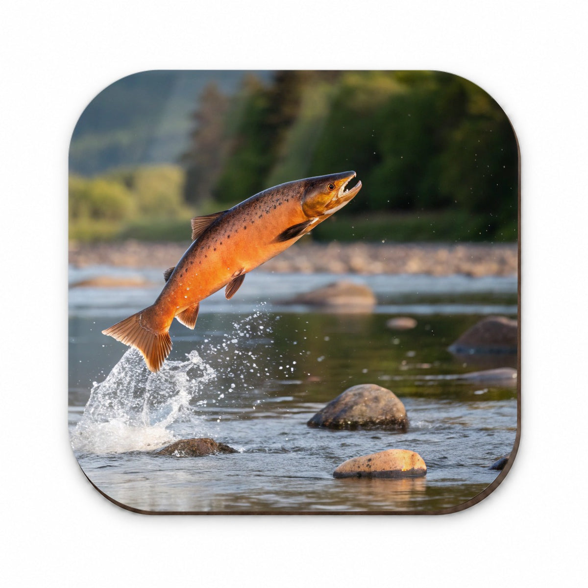 Salmon Fish Jumping River Fishing Fridge Magnet