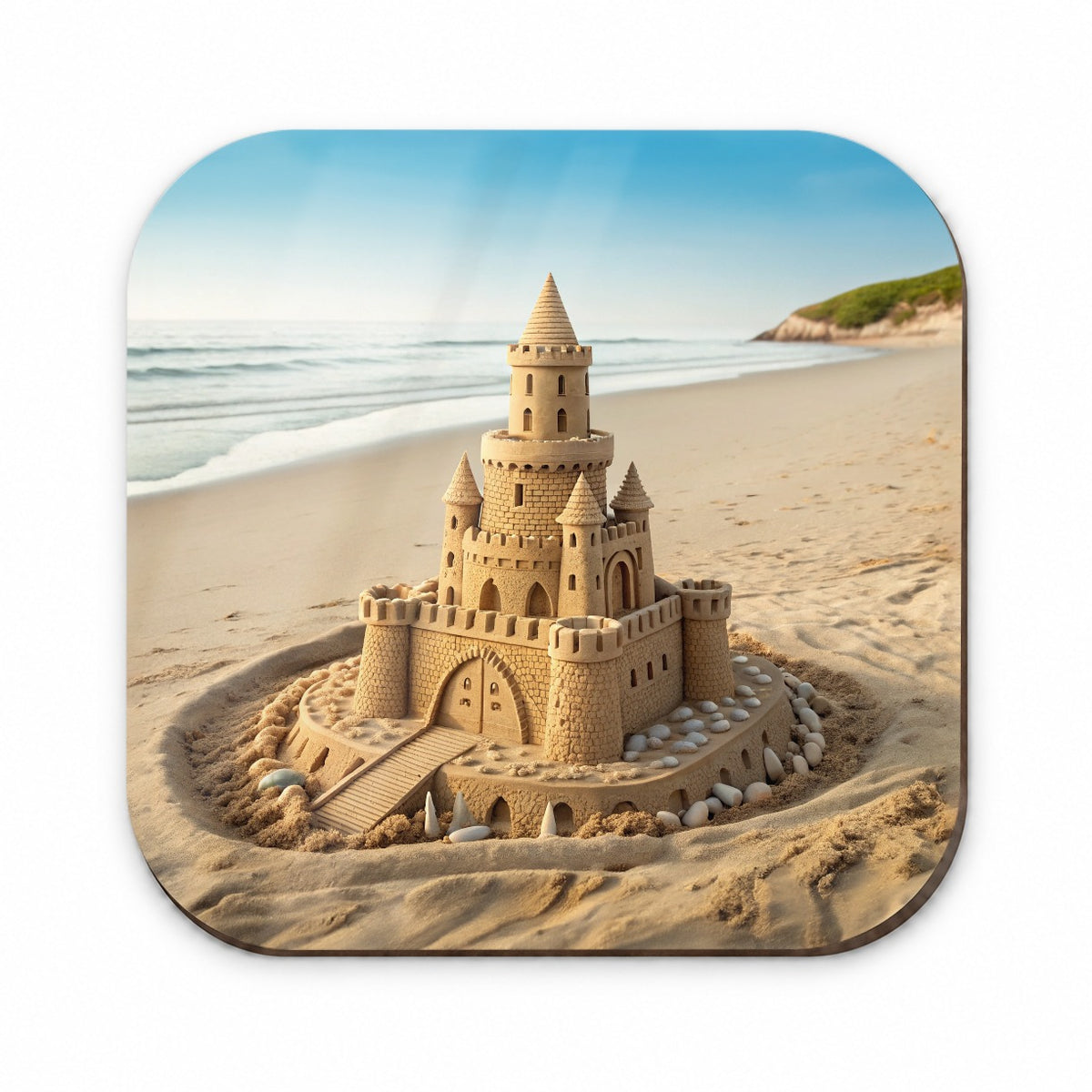 Sandcastle On Beach Cute Fridge Magnet