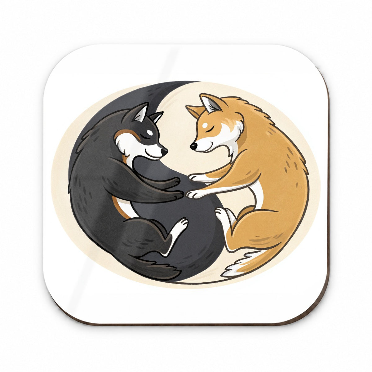 Shiba Inus Yin Yang Dogs Fridge Magnet