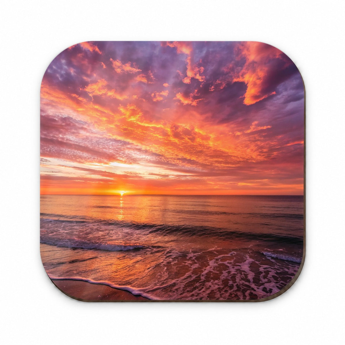 Sunrise Sunset Over The Ocean Fridge Magnet